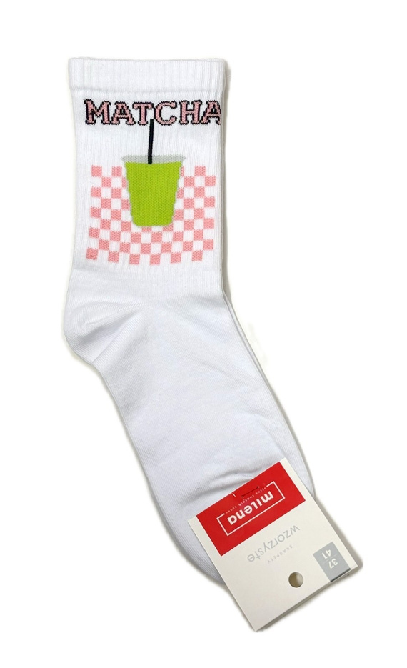 0200-175 Matcha Calcetines de mujer Milena - blanco Calcetines de algodón para mujer