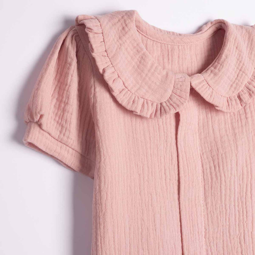Camisa para niña Nicol 224301 muselina 100% algodón manga corta