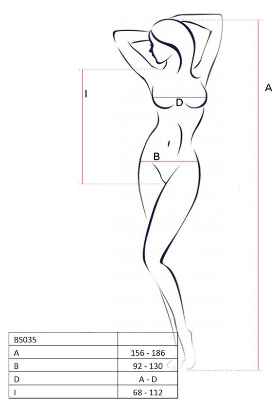 BS035 Bodystocking Rojo pasión