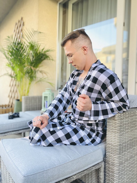 338 Crêpe bata hombre/mujer De Lafense - negro/blanco