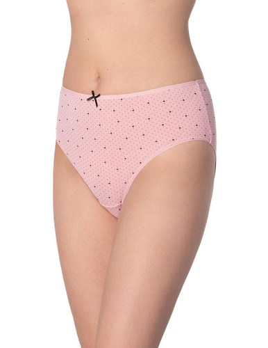 Lama L-122 BI-65 rosa/negro - braguita de bikini clásica de algodón, 3 piezas incluidas
