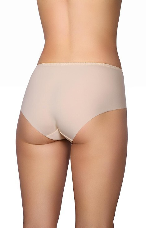 58 braguita Modo beige de microfibra con cordones delanteros, cortada a láser