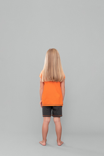 Pijama de niña Blonde Italian Fashion - naranja/melange oscuro