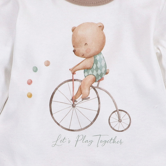 ABN-5589 Blusa para bebé Circus de Nini - 100% algodón orgánico, inocuo para la piel, producción polaca