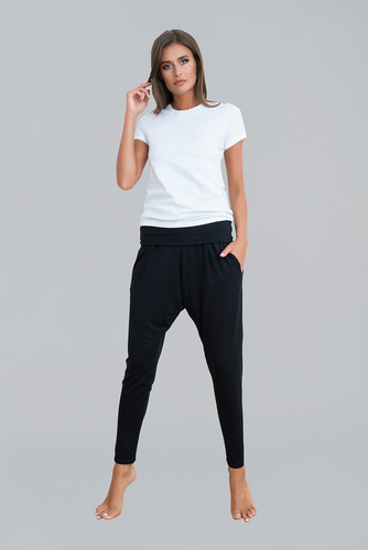 Gris Pantalones de mujer Italian Fashion - melange oscuro