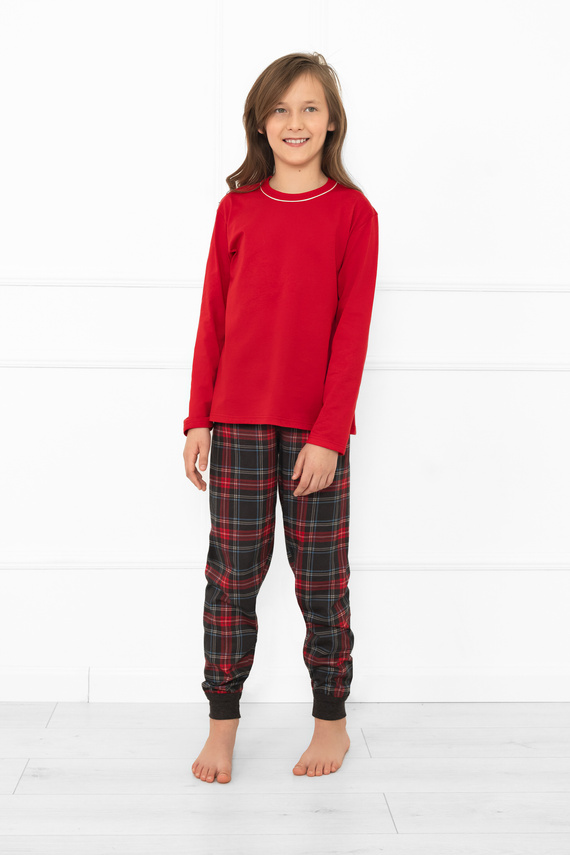 Rusoli pijama para niños Italian Fashion rojo - algodón, largo, estampado navideño
