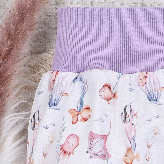 ABN-5484 Mundo submarino Medias de algodón orgánico de Nini