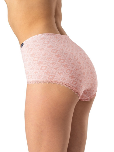 Braga de algodón para mujer Key LPM 731 negro-beige - 2 unidades por caja, corte clásico