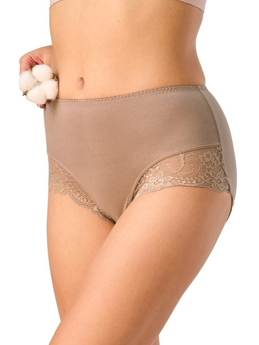Braguitas mujer Key LPF 111 algodón con encaje y ajuste cómodo