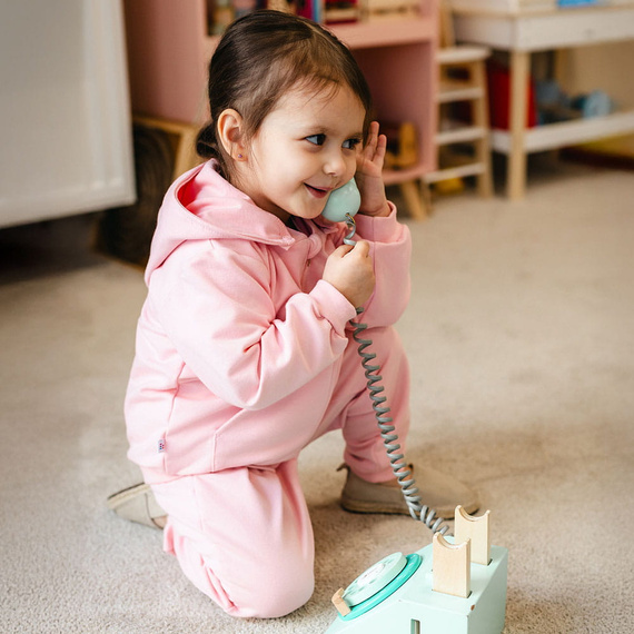 Chándal niña Eevi Cherry rosa algodón conjunto sudadera pantalón
