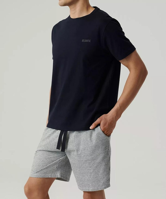 Atlantic NMP-381 pijama hombre verano algodón peach effect