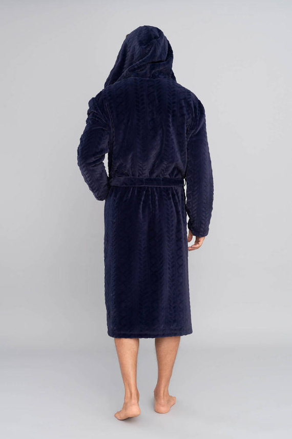 Zygmunt Albornoz para hombre con capucha Moda Italiana - azul marino