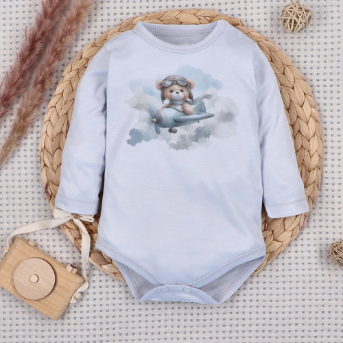 NINI ABN-5746/JSZ body para bebé 100% bambú Baby Bear Pilot con corchetes