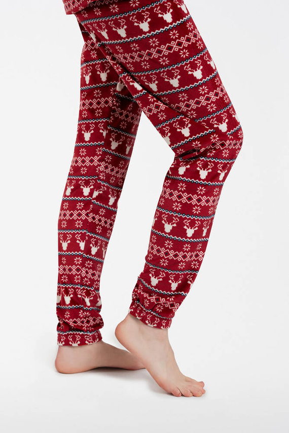 Vellón Islandia Conjunto Mujer Moda Italiana - estampado burdeos