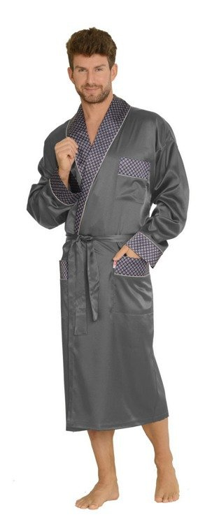 940 Albornoz de satén para hombre Forex - gris