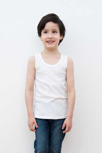 Chaleco Tomi para chicos, hombro ancho Italian Fashion- blanco