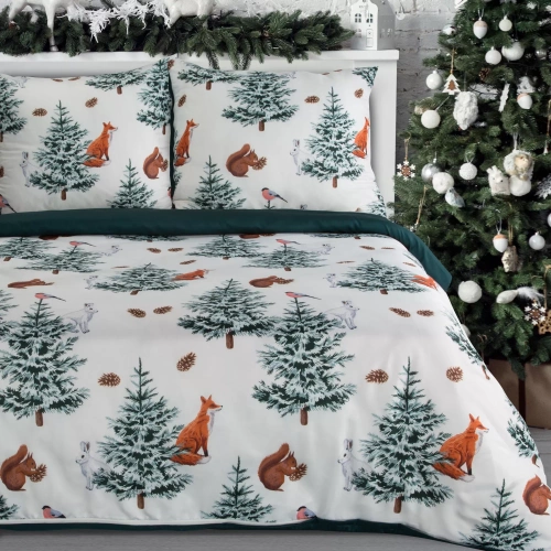 Roland Navidad ropa de cama de microfibra Eurofirany - verde decorado con estampado encantador