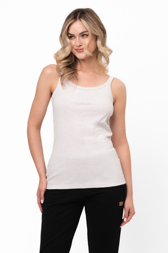 Camiseta Salsa de tirantes finos para mujer - Moda Italiana - melange claro