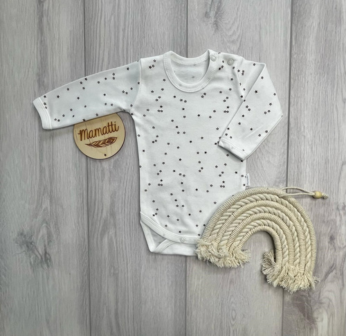 Mamatti BD16226 Body de algodón para bebé manga larga Estrellas