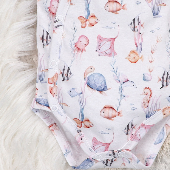 ABN-5473 Cuerpo envolvente Underwater World Nini - algodón orgánico, manga corta