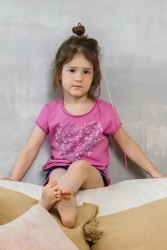 Ontega Pijama niña Moda Italiana - amaranto/azul oscuro