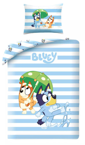 Ropa de cama de algodón Halantex Bluey 140x200 reversible 70x90 azul