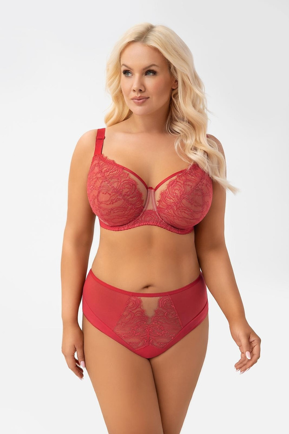 Sujetador soft Gorsenia G 008 Flavia burdeos encaje pecho grande