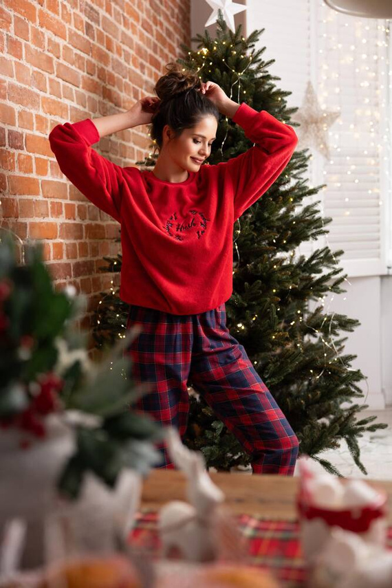 Cordelia Sensis pijama de mujer - azul marino-rojo