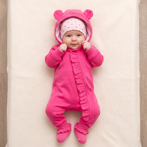Nicol Tosia 225271 Pijama de chándal para niña rosa + botitas para no caminar