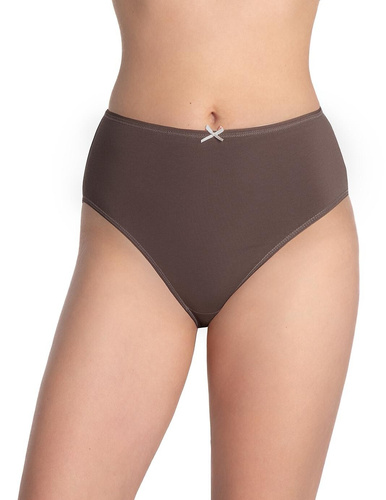 Lama L-120 BI-100 braguitas algodón mujer bikini beige-marrón pack 3