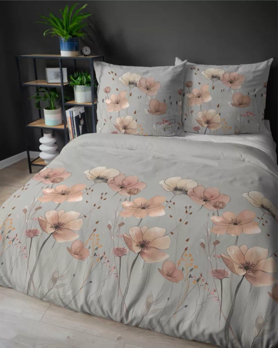 5493 A Detexpol Satin Stories gris | 100% algodón, tejido de raso, cremallera, caja de regalo
