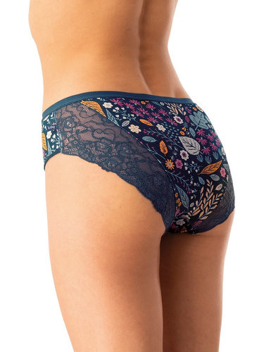 Braga de algodón para mujer Key LPC 570 frambuesa azul marino - lote de 2 unidades en caja, corte cómodo