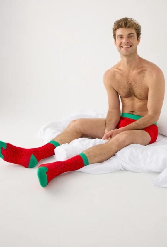 Conjunto 20475 Boxers + Calcetines para Hombre de Algodón Sandía Regalo