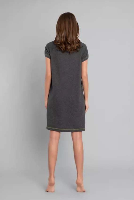 Volta camisón manga corta Moda Italiana - melange oscuro/verde