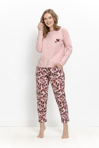 Pijama de mujer Taro Ardenia 3625 rosa 100% algodón manga larga 7/8