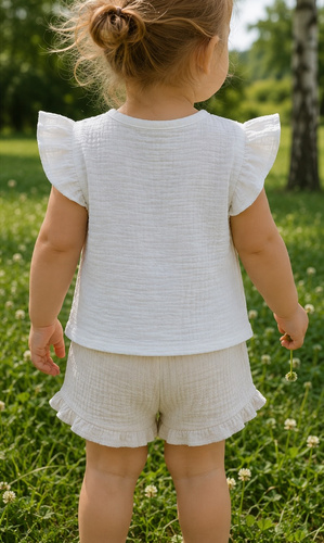 Mamatti BL50102 blusa de muselina para niña ligera algodón verano