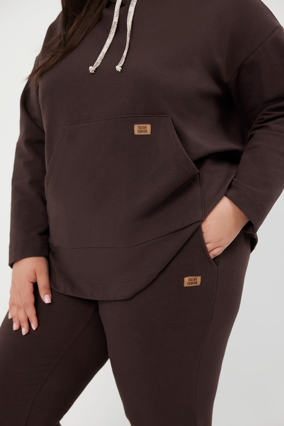 Lagos Sudadera con capucha de mujer Italian Fashion - marrón