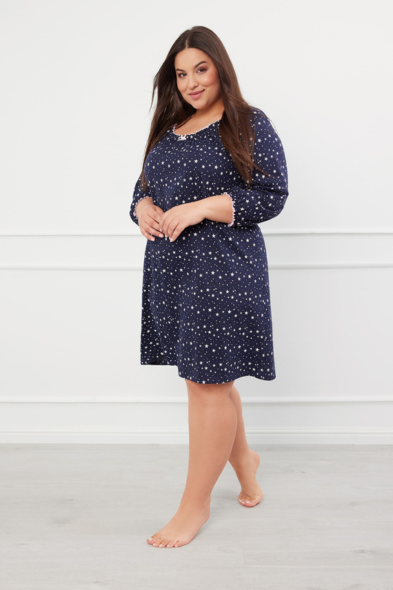 Camisón Arugia, manga 3/4 Moda Italiana - estampado