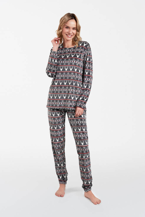 Vellón Islandia Conjunto Señoras Moda Italiana - estampado grafito