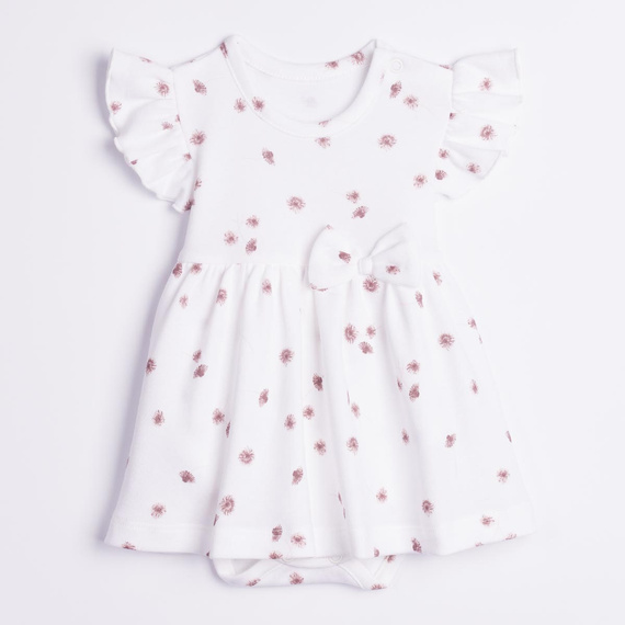 226158 Nicol HANIA Vestido-body de algodón para niña con flores crema