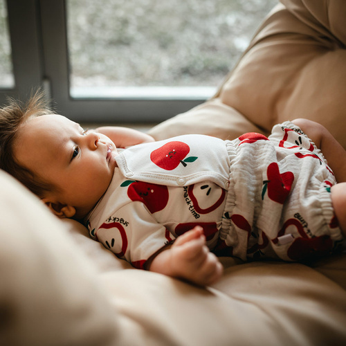 Bloomers bebé Eevi Snack Time muselina algodón ecru ligeros