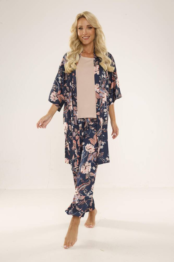 722 Lurdes Pijama de señora De Lafense - azul marino