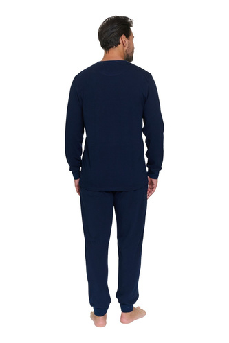 Pijama masculina Doctor Nap 7504 Oh Deer azul marino de algodón con ciervo
