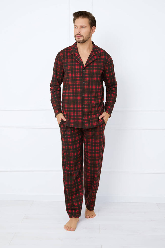 Nicolas Pijama hombre manga larga, pantalón largo Moda Italiana - estampado