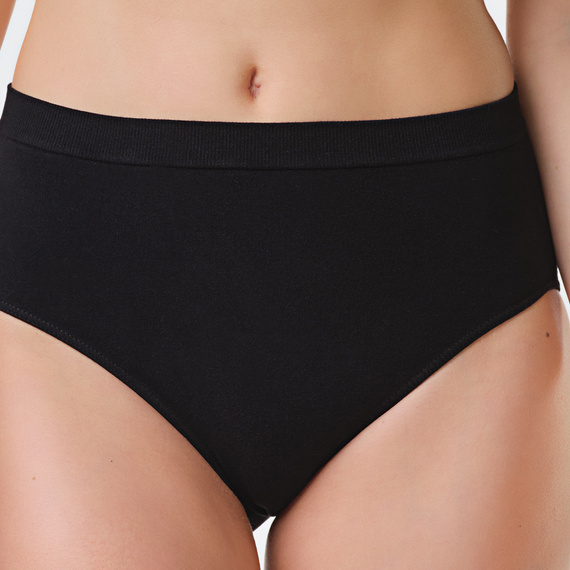 Spiman NATURE Nero Braguitas de Bambú de Cintura Alta Transpirables y Cómodas
