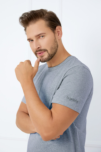 Krystian Pijama de manga corta para hombre, pantalón corto Moda Italiana - melange