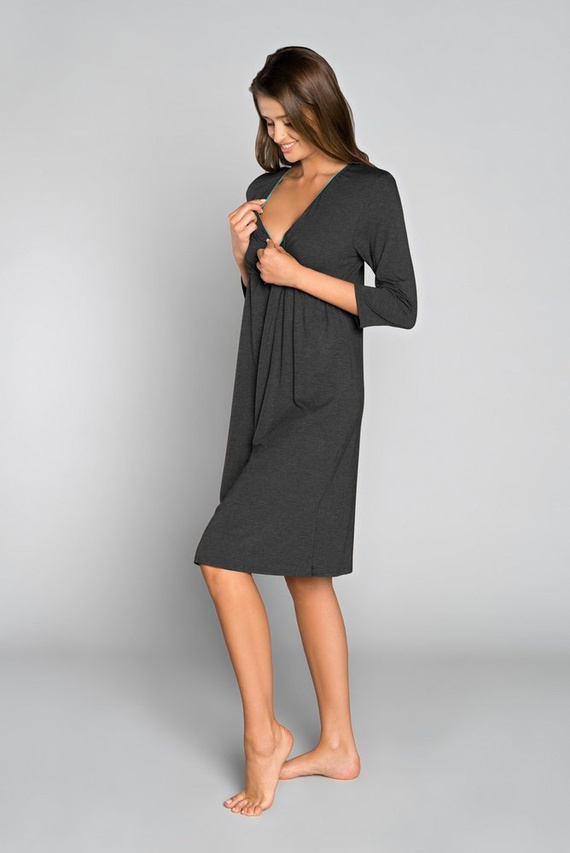 Italia Fashion embarazo y lactancia manga 3/4 sonata - melange oscuro/verde