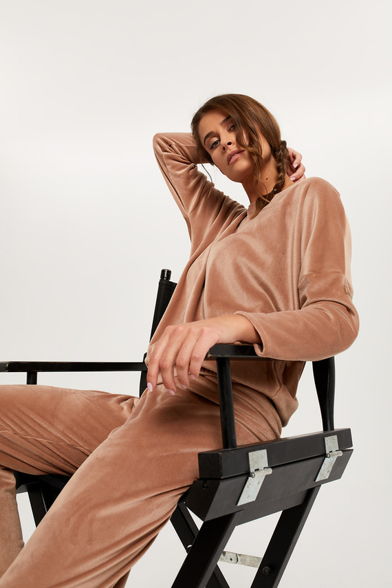 Conjunto largo Juga para mujer. manga, longitud. pantalón Italian Fashion - beige