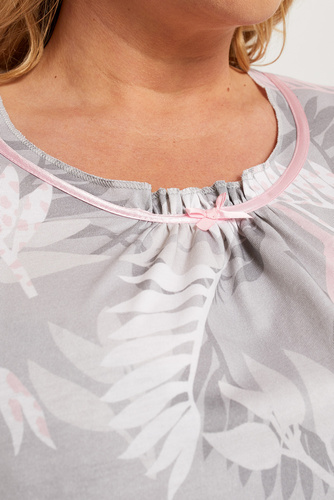 Bartonia Pijama de mujer manga 3/4 y pantalón 3/4 Moda Italiana - estampado/melange