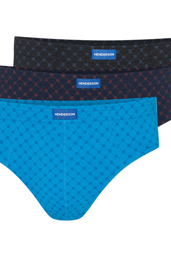 1446 K683 Henderson calzoncillos hombre algodón azul, 3 unidades por caja